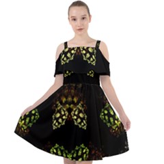 Duckies Cut Out Shoulders Chiffon Dress