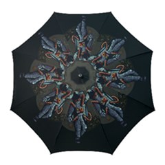 Illustration Drunk Astronaut Golf Umbrellas by Vaneshart