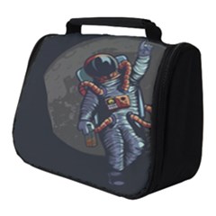 Illustration Drunk Astronaut Full Print Travel Pouch (small) by Vaneshart