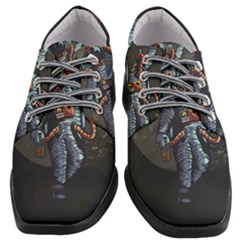 Illustration Drunk Astronaut Women Heeled Oxford Shoes by Vaneshart