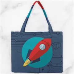 Rocket With Science Related Icons Image Mini Tote Bag by Vaneshart