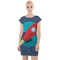 Rocket With Science Related Icons Image Cap Sleeve Bodycon Dress View1