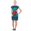 Rocket With Science Related Icons Image Cap Sleeve Bodycon Dress View2