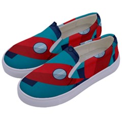 Rocket With Science Related Icons Image Kids  Canvas Slip Ons by Vaneshart