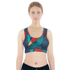 Rocket With Science Related Icons Image Sports Bra With Pocket by Vaneshart