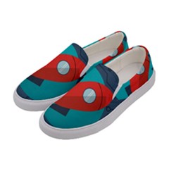 Rocket With Science Related Icons Image Women s Canvas Slip Ons by Vaneshart