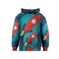 Rocket With Science Related Icons Image Kids  Pullover Hoodie by Vaneshart