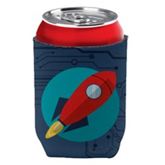 Rocket With Science Related Icons Image Can Holder