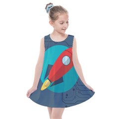 Rocket With Science Related Icons Image Kids  Summer Dress by Vaneshart