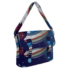 Ufo Alien Spaceship Galaxy Buckle Messenger Bag by Vaneshart