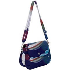 Ufo Alien Spaceship Galaxy Saddle Handbag