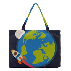 Spaceship Design Medium Tote Bag by Vaneshart