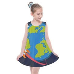 Spaceship Design Kids  Summer Dress by Vaneshart