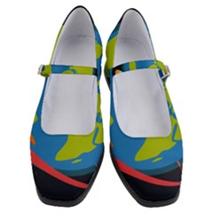 Spaceship Design Women s Mary Jane Shoes