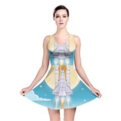 Space Exploration Illustration Reversible Skater Dress by Vaneshart