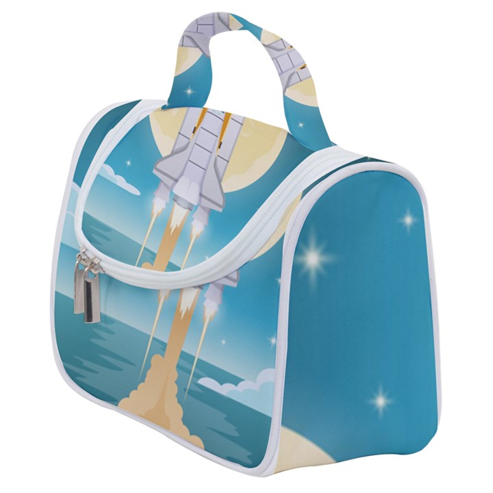 Space Exploration Illustration Satchel Handbag