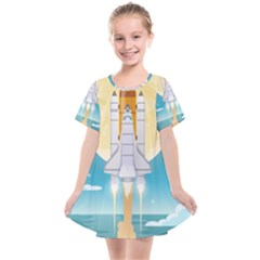 Space Exploration Illustration Kids  Smock Dress by Vaneshart