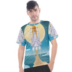 Space Exploration Illustration Men s Sport Top