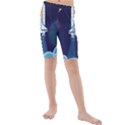 Spaceship Milkyway Galaxy Kids  Mid Length Swim Shorts View1