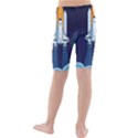 Spaceship Milkyway Galaxy Kids  Mid Length Swim Shorts View2