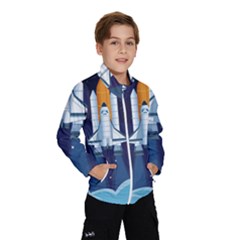 Spaceship Milkyway Galaxy Kids  Windbreaker by Vaneshart