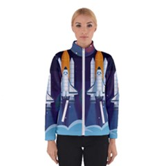 Spaceship Milkyway Galaxy Winter Jacket by Vaneshart