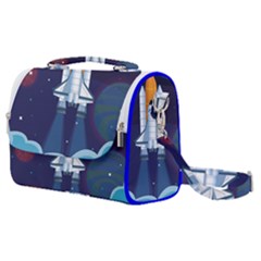 Spaceship Milkyway Galaxy Satchel Shoulder Bag by Vaneshart