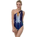 Spaceship Milkyway Galaxy To One Side Swimsuit View1