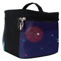 Spaceship Milkyway Galaxy Make Up Travel Bag (small) by Vaneshart