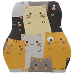 Seamless Pattern Cute Cat Cartoons Car Seat Velour Cushion 