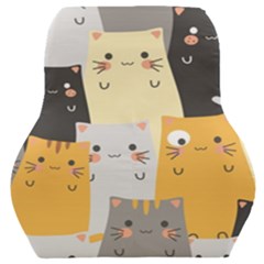 Seamless Pattern Cute Cat Cartoons Car Seat Back Cushion  by Vaneshart