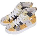 Seamless Pattern Cute Cat Cartoons Kids  Hi-Top Skate Sneakers View2