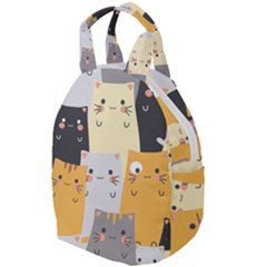 Seamless Pattern Cute Cat Cartoons Travel Backpacks by Vaneshart