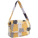 Seamless Pattern Cute Cat Cartoons Courier Bag View1