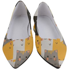 Seamless Pattern Cute Cat Cartoons Women s Block Heels  by Vaneshart