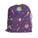 Space Travels Seamless Pattern Vector Cartoon Drawstring Pouch (2XL) View1