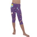 Space Travels Seamless Pattern Vector Cartoon Kids  Lightweight Velour Capri Leggings  View1