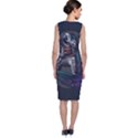 Illustration Astronaut Cosmonaut Paying Skateboard Sport Space With Astronaut Suit Sleeveless Velvet Midi Dress View2