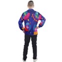 Cartoon Funny Aliens With Ufo Duck Starry Sky Set Men s Half Zip Pullover View2