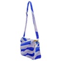 Uruguay Flags Waving Shoulder Bag with Back Zipper View2