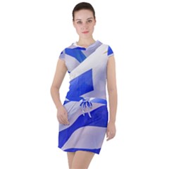 Uruguay Flags Waving Drawstring Hooded Dress