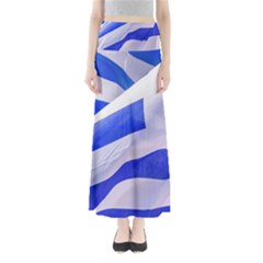 Uruguay Flags Waving Full Length Maxi Skirt by dflcprintsclothing