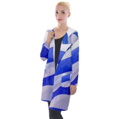 Uruguay Flags Waving Hooded Pocket Cardigan by dflcprintsclothing