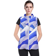 Uruguay Flags Waving Women s Puffer Vest by dflcprintsclothing