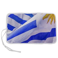 Uruguay Flags Waving Pen Storage Case (l) by dflcprintsclothing