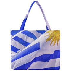 Uruguay Flags Waving Mini Tote Bag by dflcprintsclothing