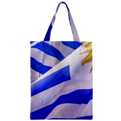 Uruguay Flags Waving Zipper Classic Tote Bag by dflcprintsclothing