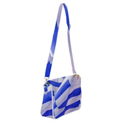 Uruguay Flags Waving Shoulder Bag With Back Zipper by dflcprintsclothing