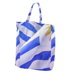 Uruguay Flags Waving Giant Grocery Tote by dflcprintsclothing