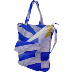 Uruguay Flags Waving Shoulder Tote Bag by dflcprintsclothing